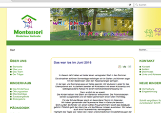 Montessori Kinderhaus Webdesign